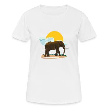 Elefant oder doch Elephant? - Frauen T-Shirt atmungsaktiv - Weiß - Vorne - AI Model Female 172 dark (172cm)