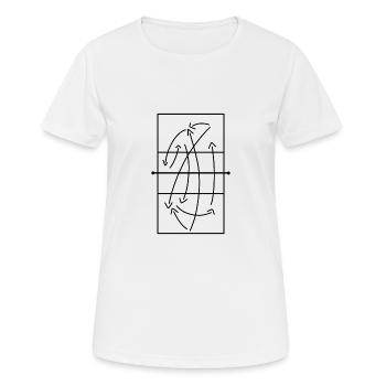 Volleyball Tactics Move Coach Lustig Sport - Women's Breathable T-Shirt - white - Front - AI Model Female 172 dark (172cm)
