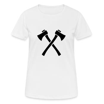 Axt - Frauen T-Shirt atmungsaktiv - Weiß - Vorne - AI Model Female 172 dark (172cm)