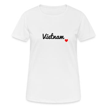 Vietnam - Frauen T-Shirt atmungsaktiv - Weiß - Vorne - AI Model Female 172 dark (172cm)