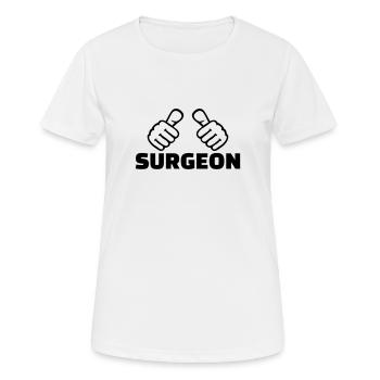Chirurgien - T-shirt respirant Femme - blanc - Devant - AI Model Female 172 dark (172cm)
