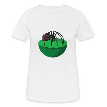 Araignées venimeux Veuve Noire Design - T-shirt respirant Femme - blanc - Devant - AI Model Female 172 dark (172cm)