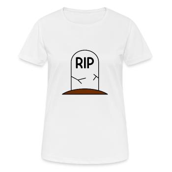 Grabstein RIP Tod Grab - Frauen T-Shirt atmungsaktiv - Weiß - Vorne - AI Model Female 172 dark (172cm)