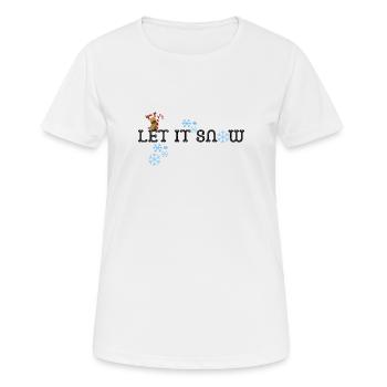 Let it snow | Weihnachten - Frauen T-Shirt atmungsaktiv - Weiß - Vorne - AI Model Female 172 dark (172cm)