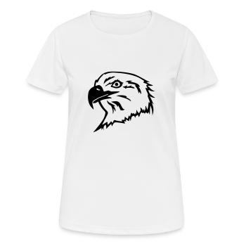 Adler - Frauen T-Shirt atmungsaktiv - Weiß - Vorne - AI Model Female 172 dark (172cm)
