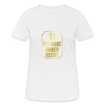 Juristen - Frauen T-Shirt atmungsaktiv - Weiß - Vorne - AI Model Female 172 dark (172cm)