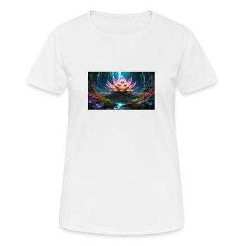 Lotus Blossom - Women's Breathable T-Shirt - white - Front - AI Model Female 172 dark (172cm)
