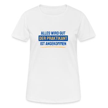 The intern is here - Women's Breathable T-Shirt - white - Front - AI Model Female 172 dark (172cm)