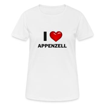 J’aime Appenzell - T-shirt respirant Femme - blanc - Devant - AI Model Female 172 dark (172cm)