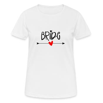 Bride - Women's Breathable T-Shirt - white - Front - AI Model Female 172 dark (172cm)