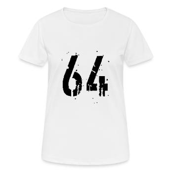 Number 64 - Women's Breathable T-Shirt - white - Front - AI Model Female 172 dark (172cm)