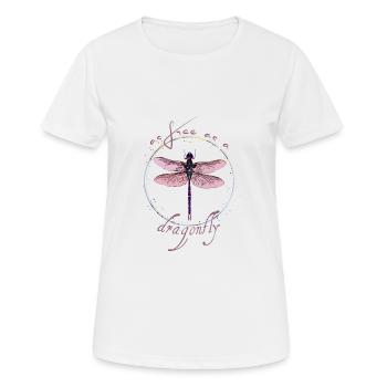 Libelle free - Frauen T-Shirt atmungsaktiv - Weiß - Vorne - AI Model Female 172 dark (172cm)