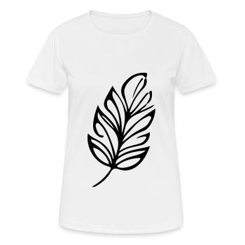 Écologie des feuilles - T-shirt respirant Femme - blanc - Devant - AI Model Female 172 dark (172cm)