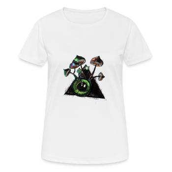 A special fungus and the all-seeing, third eye - Women's Breathable T-Shirt - white - Front - AI Model Female 172 dark (172cm)