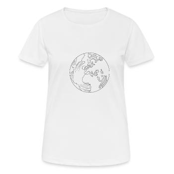 Terre - T-shirt respirant Femme - blanc - Devant - AI Model Female 172 dark (172cm)