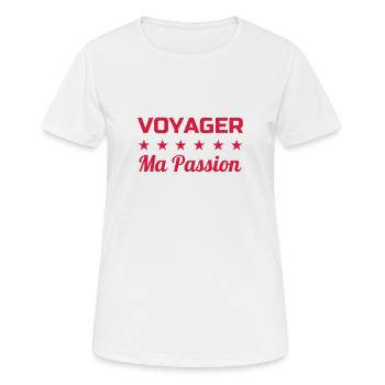 Reisen / Reisende / Urlaub / Tourismus - Frauen T-Shirt atmungsaktiv - Weiß - Vorne - AI Model Female 172 dark (172cm)