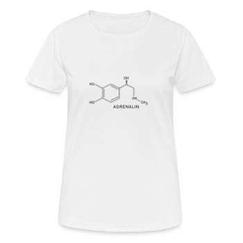 formule structurelle chimique de l'adrénaline - T-shirt respirant Femme - blanc - Devant - AI Model Female 172 dark (172cm)