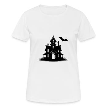 Unheimliches Spukhaus Kinder Halloween Style - Frauen T-Shirt atmungsaktiv - Weiß - Vorne - AI Model Female 172 dark (172cm)