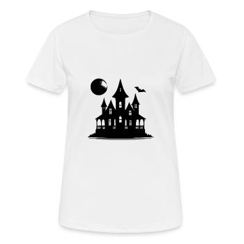 Vollmond Halloween Mitternacht Kinder Geisterhaus - Frauen T-Shirt atmungsaktiv - Weiß - Vorne - AI Model Female 172 dark (172cm)
