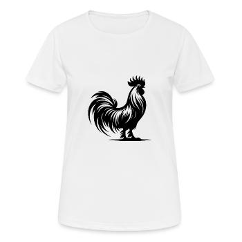 Pedigree élégant avec un grand peigne - T-shirt respirant Femme - blanc - Devant - AI Model Female 172 dark (172cm)