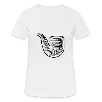 Pipe à tabac VIntage avec tradition et style - T-shirt respirant Femme - blanc - Devant - AI Model Female 172 dark (172cm)