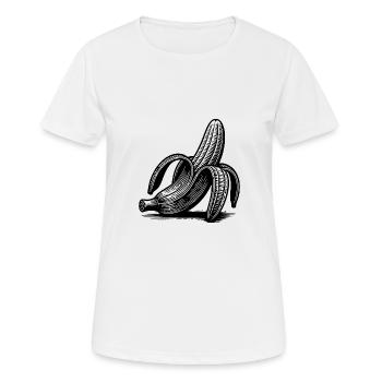 Striptease Bananen Zeichnung Tusche Style - Frauen T-Shirt atmungsaktiv - Weiß - Vorne - AI Model Female 172 dark (172cm)