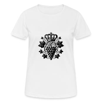Wein und Krone Weinfest Krönung - Frauen T-Shirt atmungsaktiv - Weiß - Vorne - AI Model Female 172 dark (172cm)