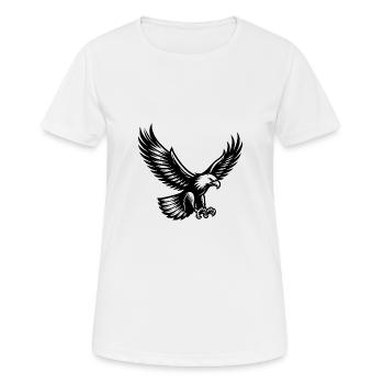 Majestätischer Adler bereit zum Angriff - Frauen T-Shirt atmungsaktiv - Weiß - Vorne - AI Model Female 172 dark (172cm)
