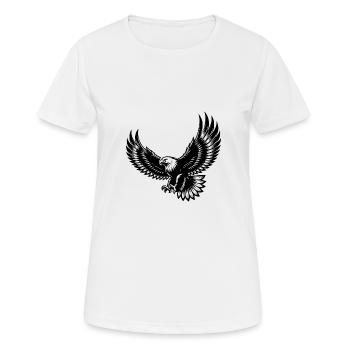 Expressive eagle with spread wings - Women's Breathable T-Shirt - white - Front - AI Model Female 172 dark (172cm)