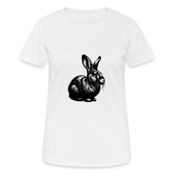 Baby bunny with big eyes and ears - Women's Breathable T-Shirt - white - Front - AI Model Female 172 dark (172cm)