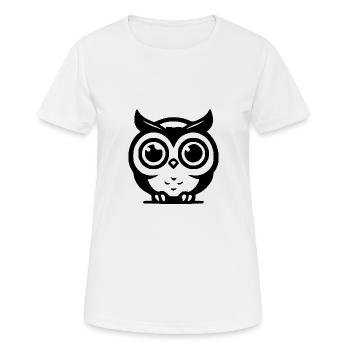 Owls with huge eyes - Women's Breathable T-Shirt - white - Front - AI Model Female 172 dark (172cm)