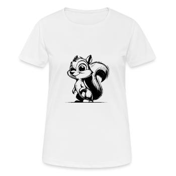 Grinsendes kleines Baby Eichhörnchen - Frauen T-Shirt atmungsaktiv - Weiß - Vorne - AI Model Female 172 dark (172cm)