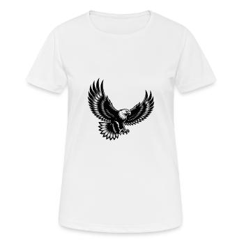 Majestätischer Raubvogel mit gespreizten Krallen - Frauen T-Shirt atmungsaktiv - Weiß - Vorne - AI Model Female 172 dark (172cm)
