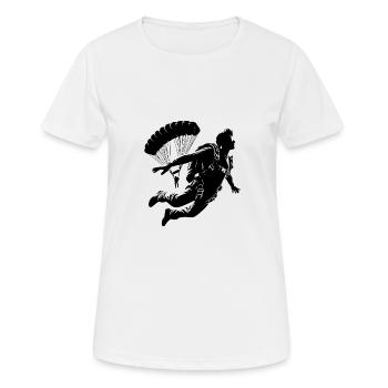 Parachute Saut Hobby Parachutiste - T-shirt respirant Femme - blanc - Devant - AI Model Female 172 dark (172cm)