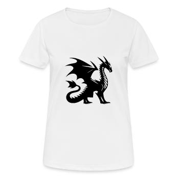 Dragon fantastique avec des ailes du Moyen Âge - T-shirt respirant Femme - blanc - Devant - AI Model Female 172 dark (172cm)