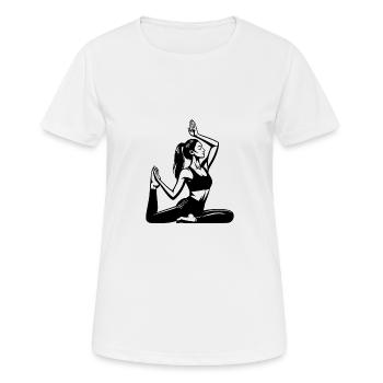 Harmonie pour le corps et l’ Yoga Relaxation - T-shirt respirant Femme - blanc - Devant - AI Model Female 172 dark (172cm)