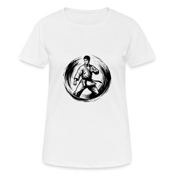 Tattoo Karateka Tradition mit Disziplin und Kraft - Frauen T-Shirt atmungsaktiv - Weiß - Vorne - AI Model Female 172 dark (172cm)