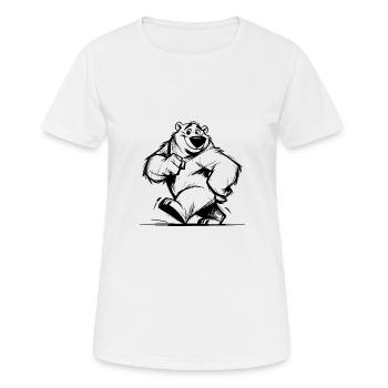 Eisbär Strich für Strich zum Lieblingscharakter - Frauen T-Shirt atmungsaktiv - Weiß - Vorne - AI Model Female 172 dark (172cm)