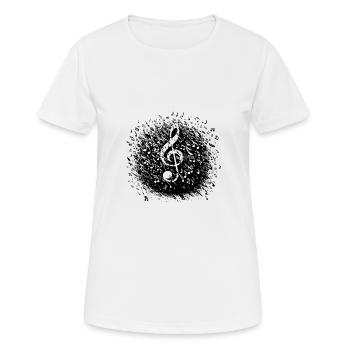 La clé rencontre l’harmonie mélodique liquide - T-shirt respirant Femme - blanc - Devant - AI Model Female 172 dark (172cm)