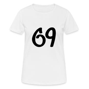 69 - Women's Breathable T-Shirt - white - Front - AI Model Female 172 dark (172cm)