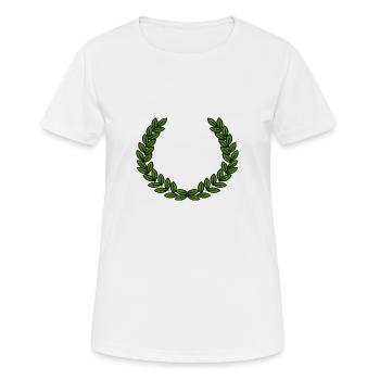 couronne de laurier - T-shirt respirant Femme - blanc - Devant - AI Model Female 172 dark (172cm)
