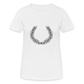 couronne de laurier - T-shirt respirant Femme - blanc - Devant - AI Model Female 172 dark (172cm)