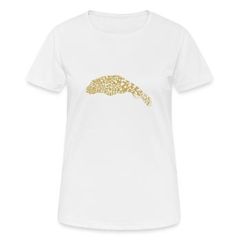 Motifs illustrés avec des poissons - T-shirt respirant Femme - blanc - Devant - AI Model Female 172 dark (172cm)