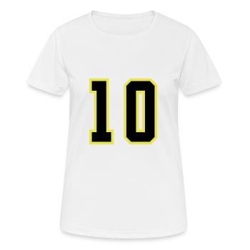 10 Numéro Jersey Dix - T-shirt respirant Femme - blanc - Devant - AI Model Female 172 dark (172cm)