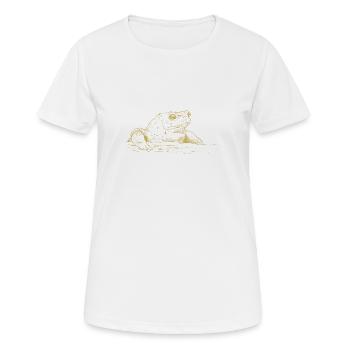 Motifs illustrés avec crapaud - T-shirt respirant Femme - blanc - Devant - AI Model Female 172 dark (172cm)