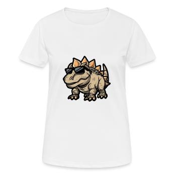 dinosaur stegosaurus animal - Women's Breathable T-Shirt - white - Front - AI Model Female 172 dark (172cm)