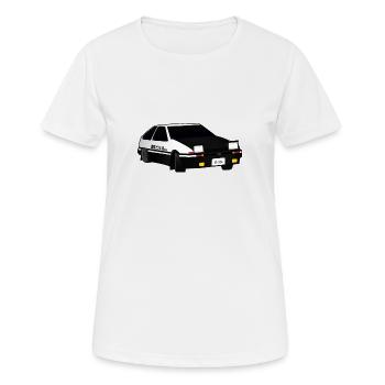 Initial D Driften Akina - Frauen T-Shirt atmungsaktiv - Weiß - Vorne - AI Model Female 172 dark (172cm)