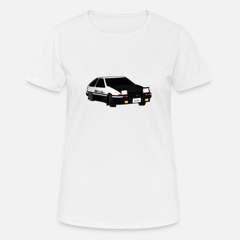 Initial D Drifting Akina - Women's Breathable T-Shirt - white