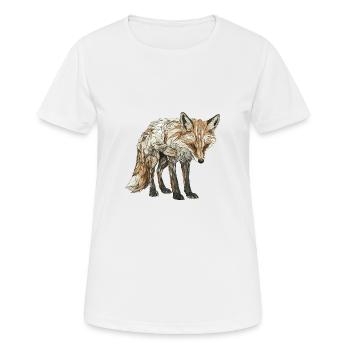 Renard - T-shirt respirant Femme - blanc - Devant - AI Model Female 172 dark (172cm)