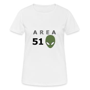 Zone 51 - T-shirt respirant Femme - blanc - Devant - AI Model Female 172 dark (172cm)